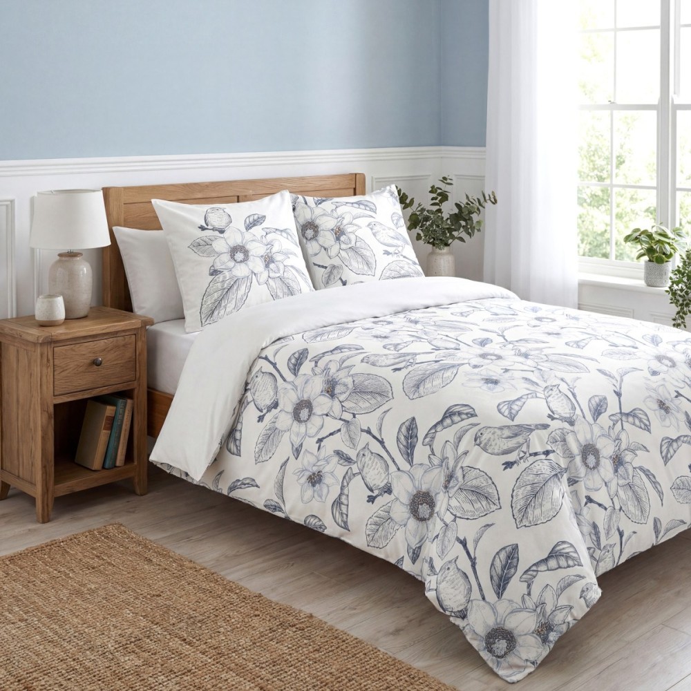 Housse de couette 100% coton 57 fils + 2 taies d’oreiller, DECORATIE
