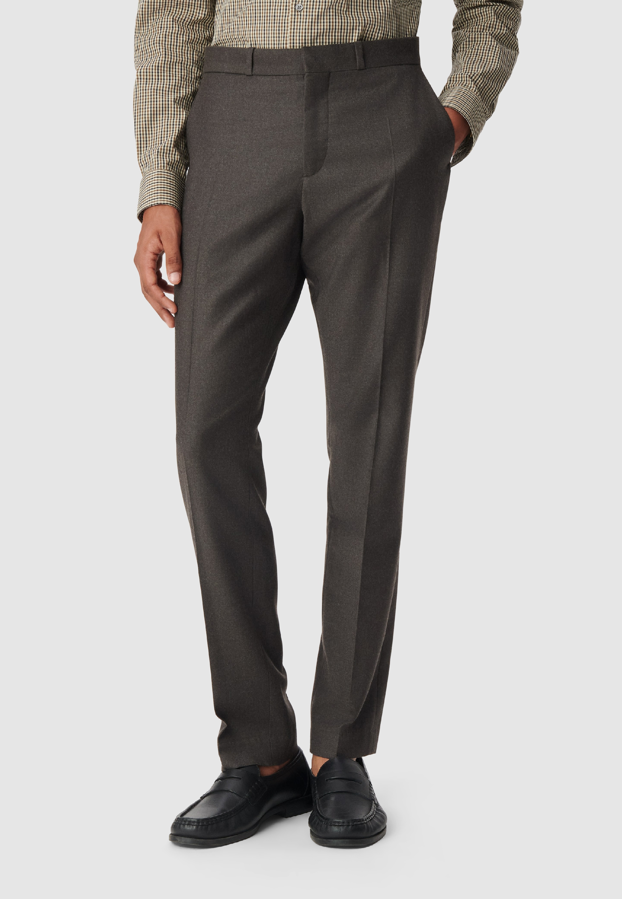Pantalon de costume flanelle en laine, IKKS