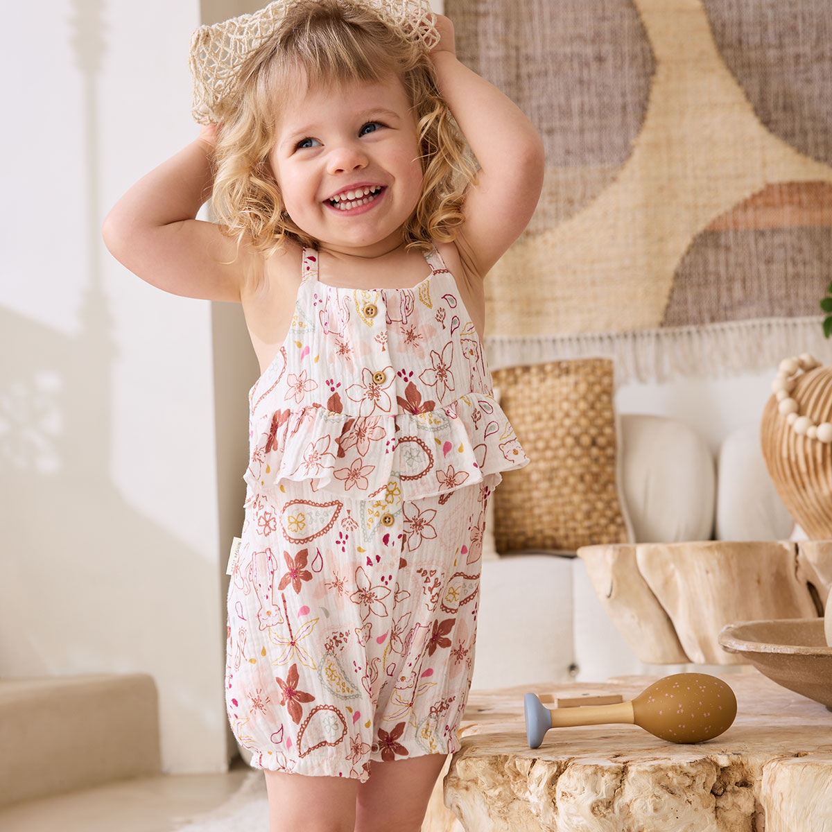 Barboteuse bébé zippée coton stretch Coccinelle 6 mois DIM Baby