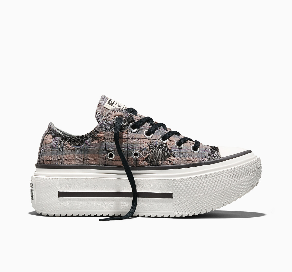 Converse Zapatillas CHUCK TAYLOR ALL STAR LIFT DOUBLE STACK OX PLAID LACE MATERIAL — photo 2