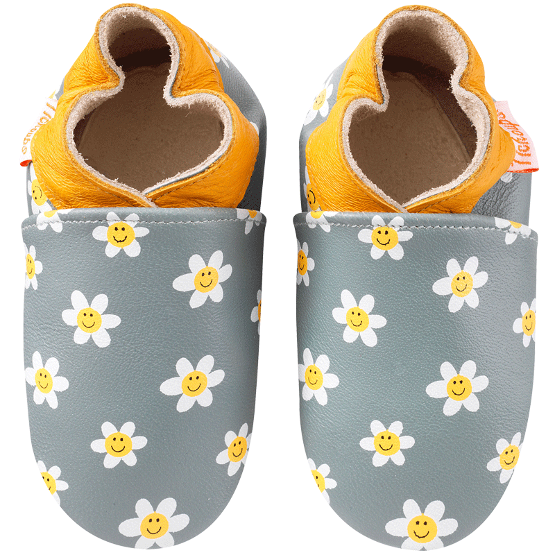 CHAUSSONS BÉBÉ CUIR SOUPLE COLETTE LES PAQUERETTES-20-21, TICHOUPS