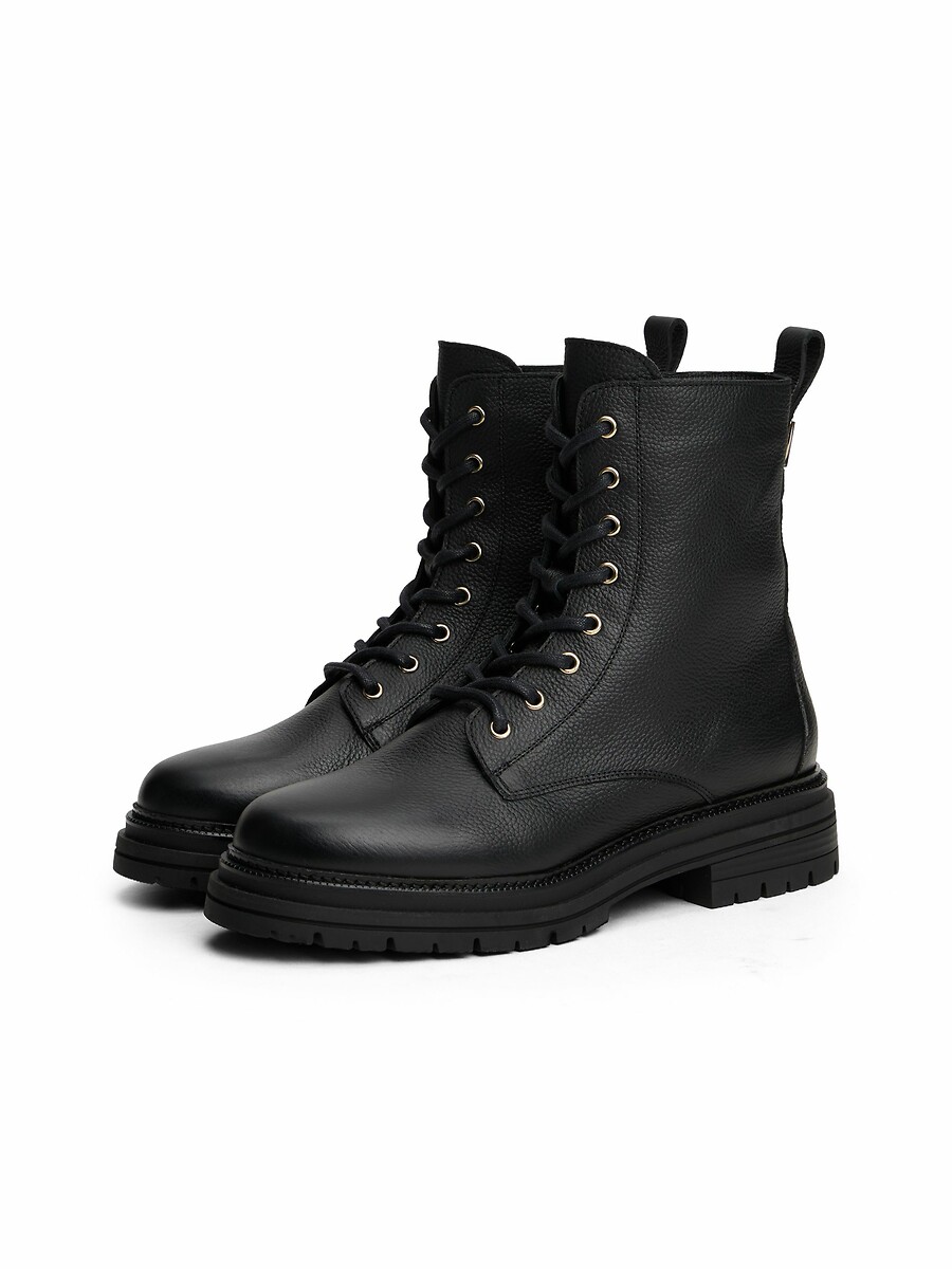 Tommy Hilfiger Botines de piel con cordones — foto 4
