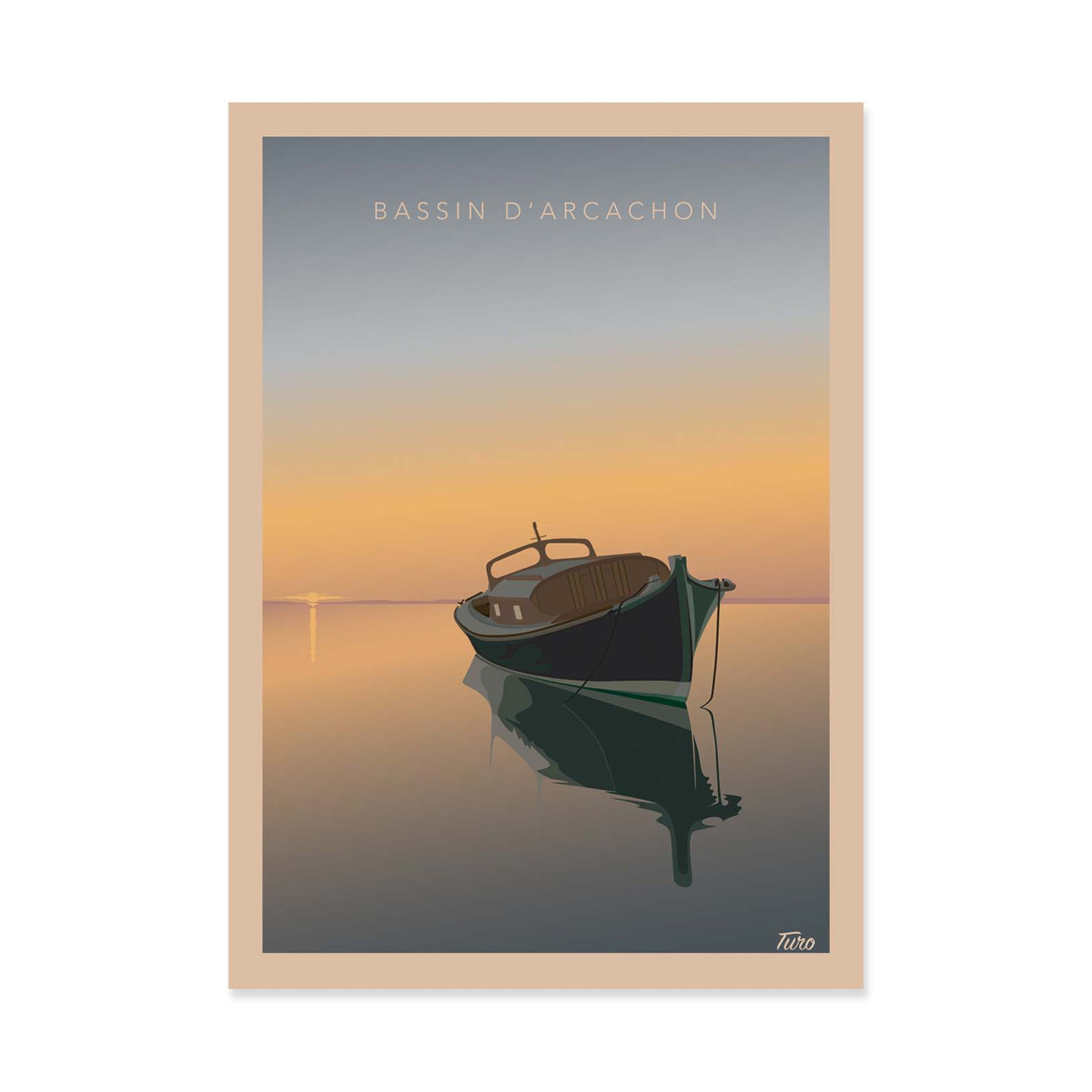 Affiche d'art - Bassin d'Arcachon - TuroMemoriesStudio, WALL EDITIONS