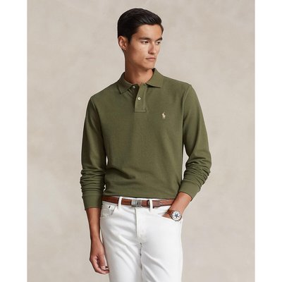 Custom Fit Polo Shirt with Long Sleeves in Cotton POLO RALPH LAUREN