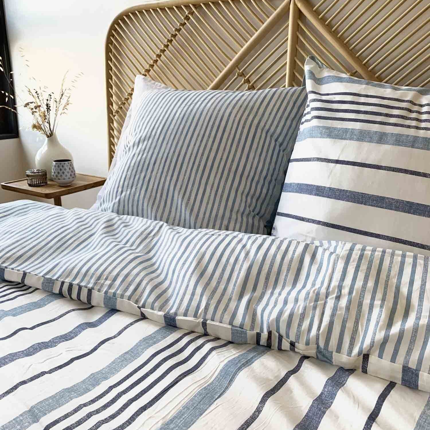 Parure housse de couette en coton imprimée, Calanque, C DESIGN HOME TEXTILE
