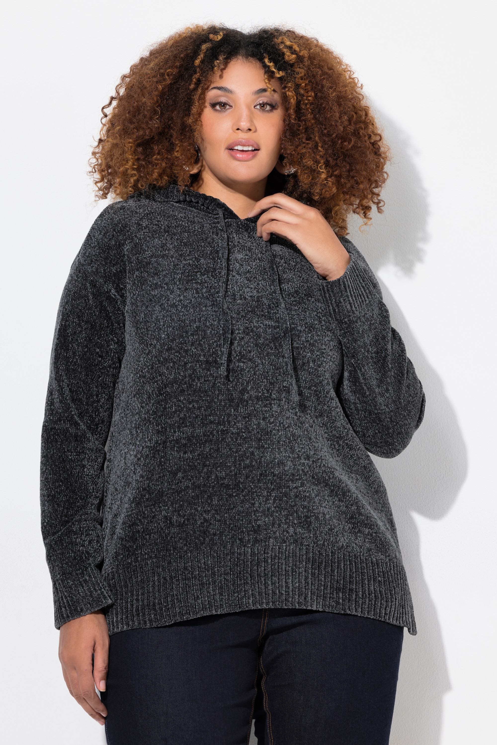 Sweat-shirt en maille chenille, ULLA POPKEN