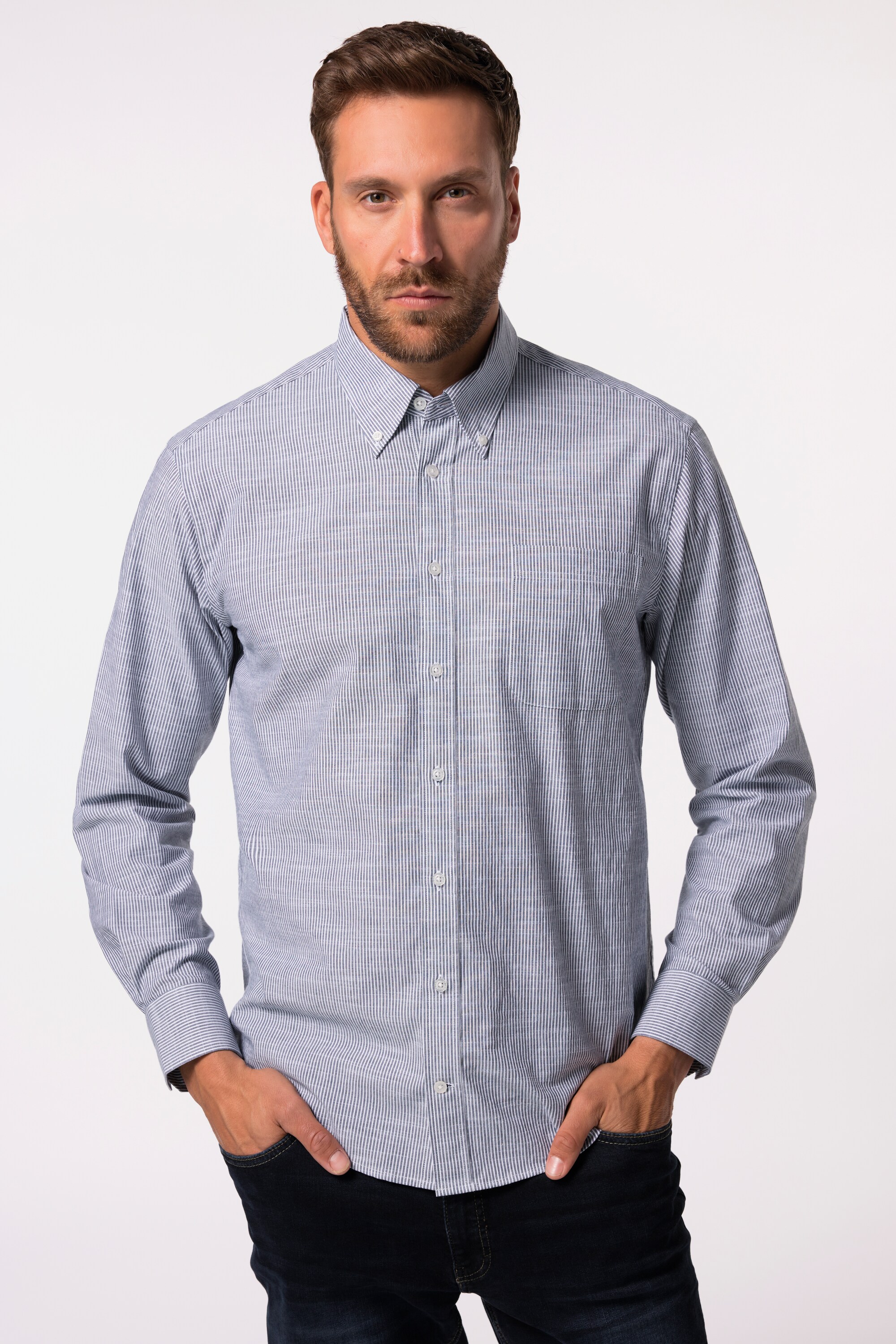 Chemise Oxford rayée à manches longues et, JP1880