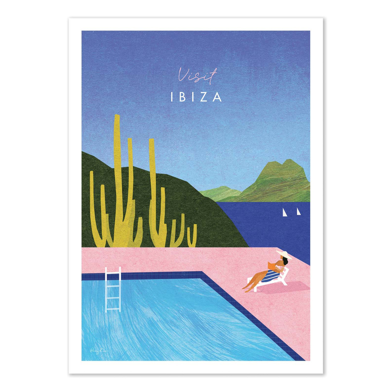 Affiche d'art - Visit Ibiza - Henry Rivers, WALL EDITIONS