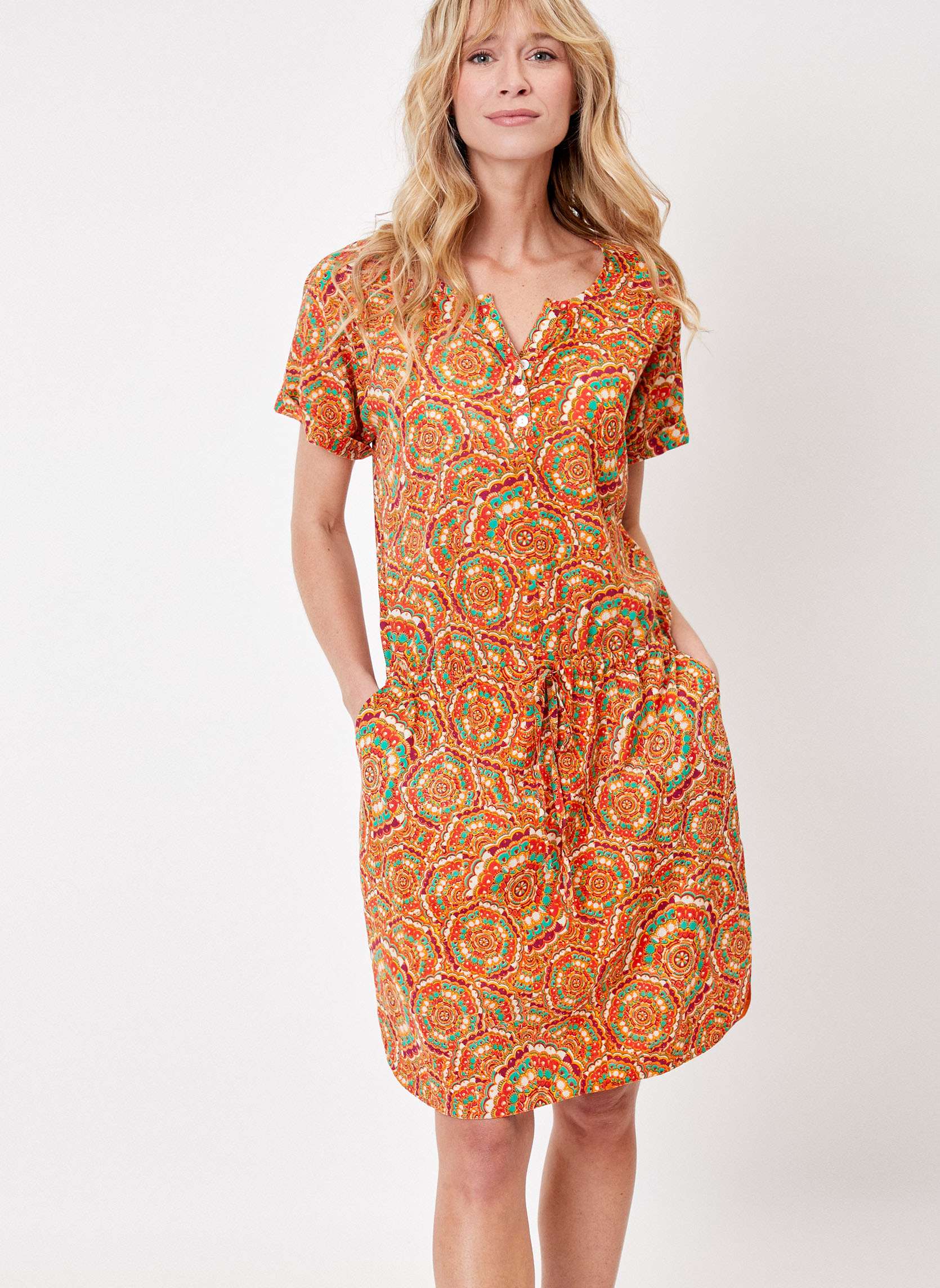 Robe imprimée voile de coton bio ajustable IMELDA, LA FIANCÉE