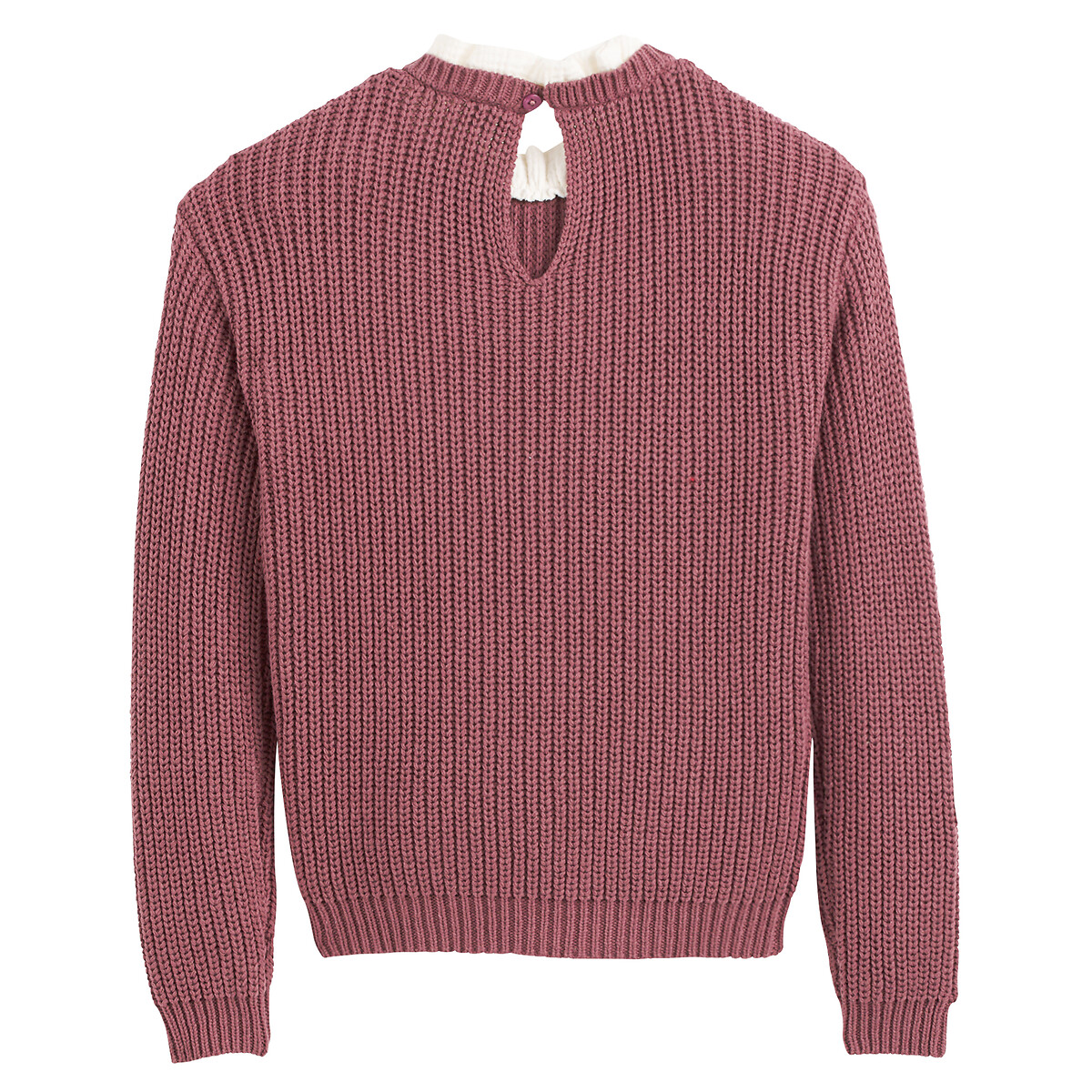 Robe pull Femme A côtes Tricoter Col Ras du Cou Polyester Poche Tricoté