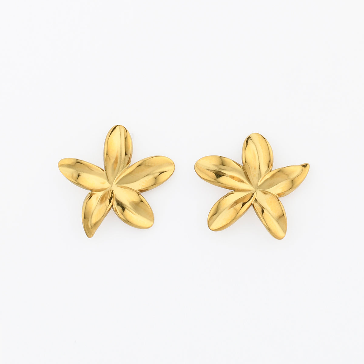 Boucles d'oreilles fleurs dorées Acier inoxydable, BALABOOSTE