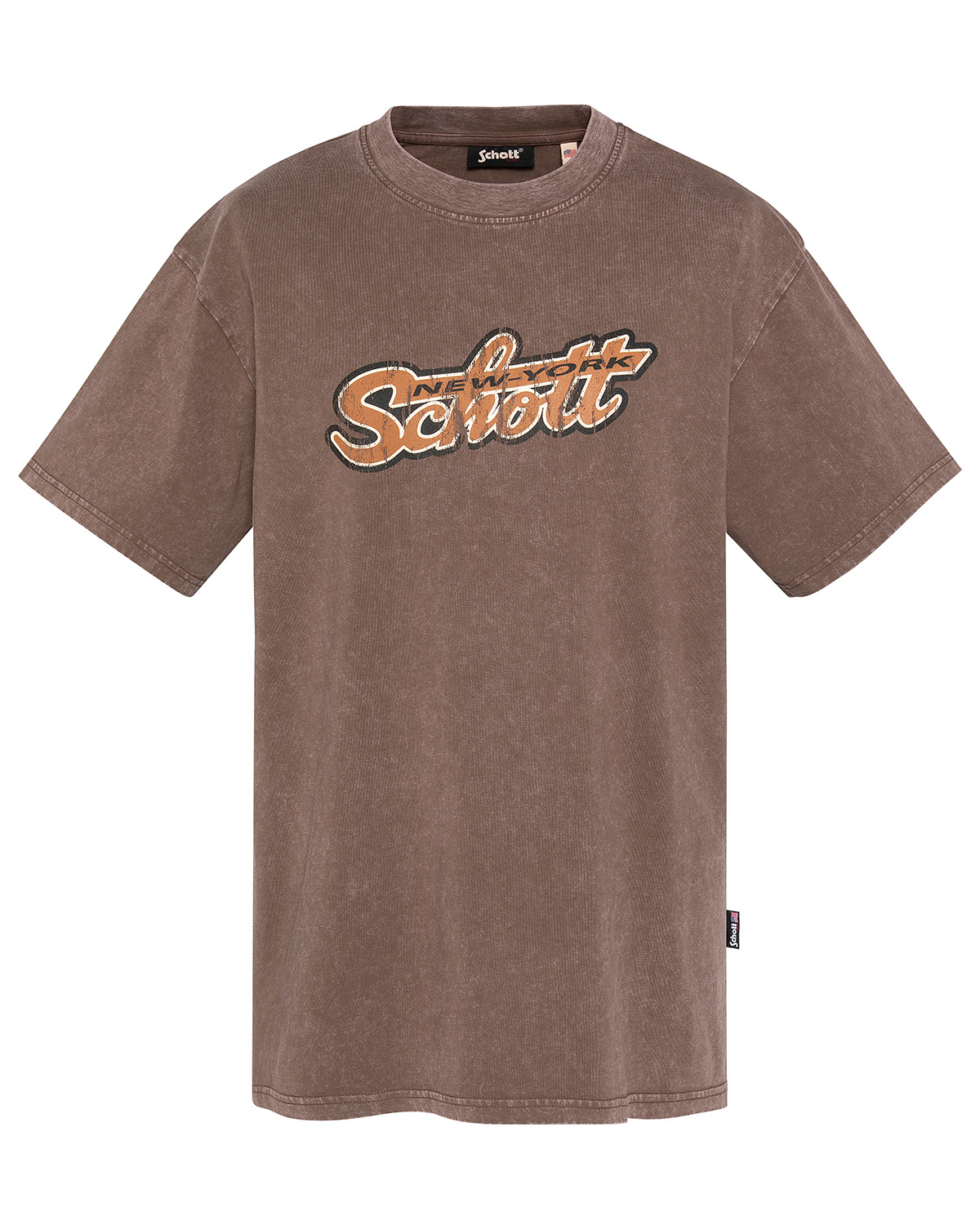 T-shirt effet vintage, SCHOTT