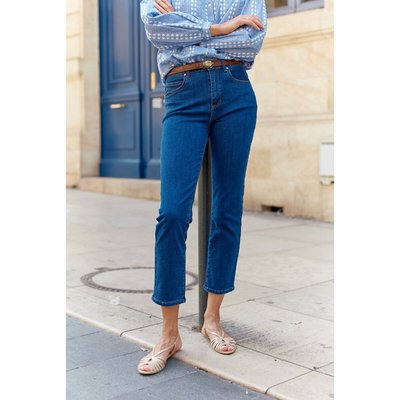 Brieg Straight Cropped Jeans in Stonewashed Denim LA PETITE ETOILE