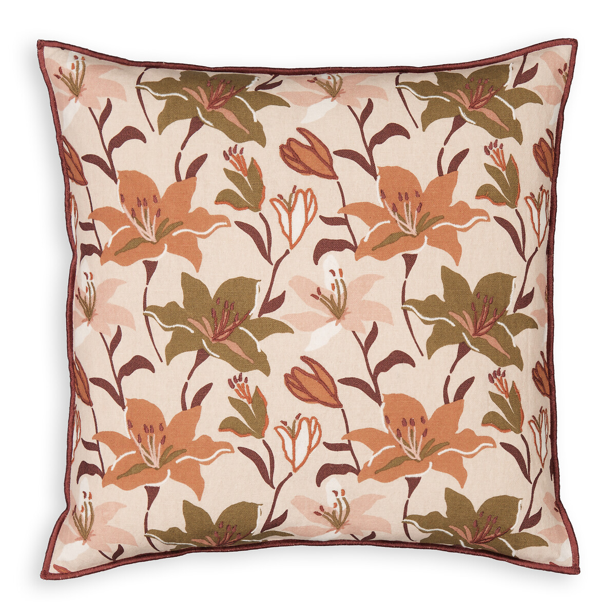 Lizzie 40 x 40cm Floral Cotton/Linen Cushion Cover