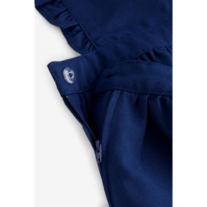 Robe Chasuble Longue école - Boutons Asymétriques, Style Rétro Et Confortable