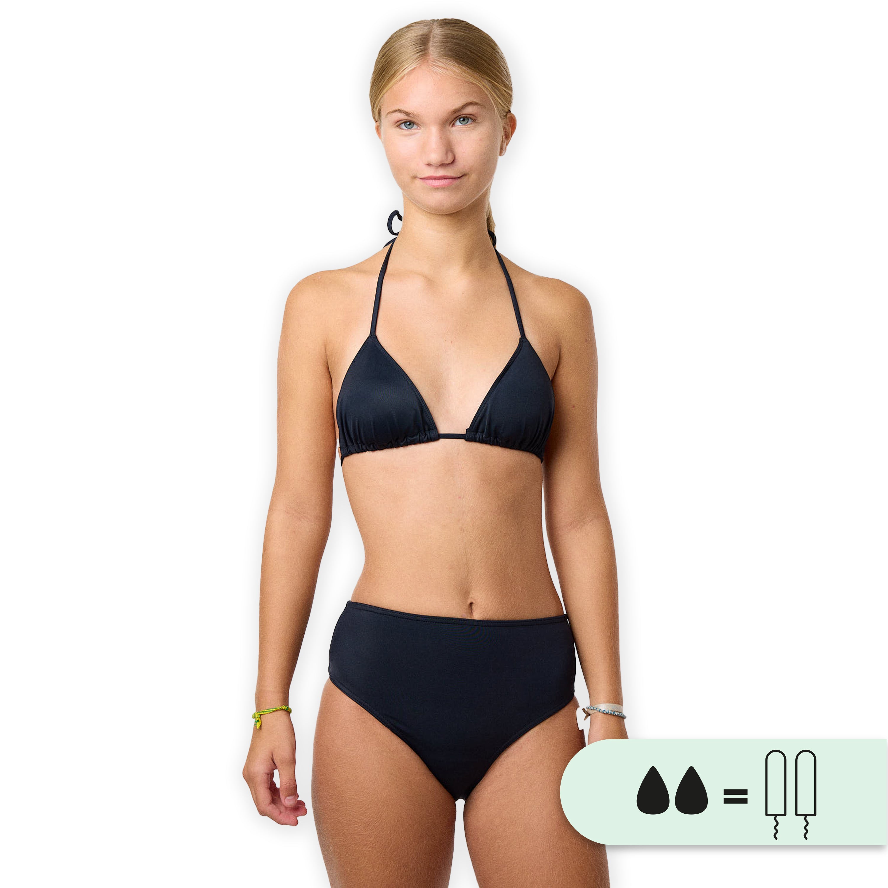 Culotte de Bain Menstruel taille haute pour ados - Flux moyen, SMOON