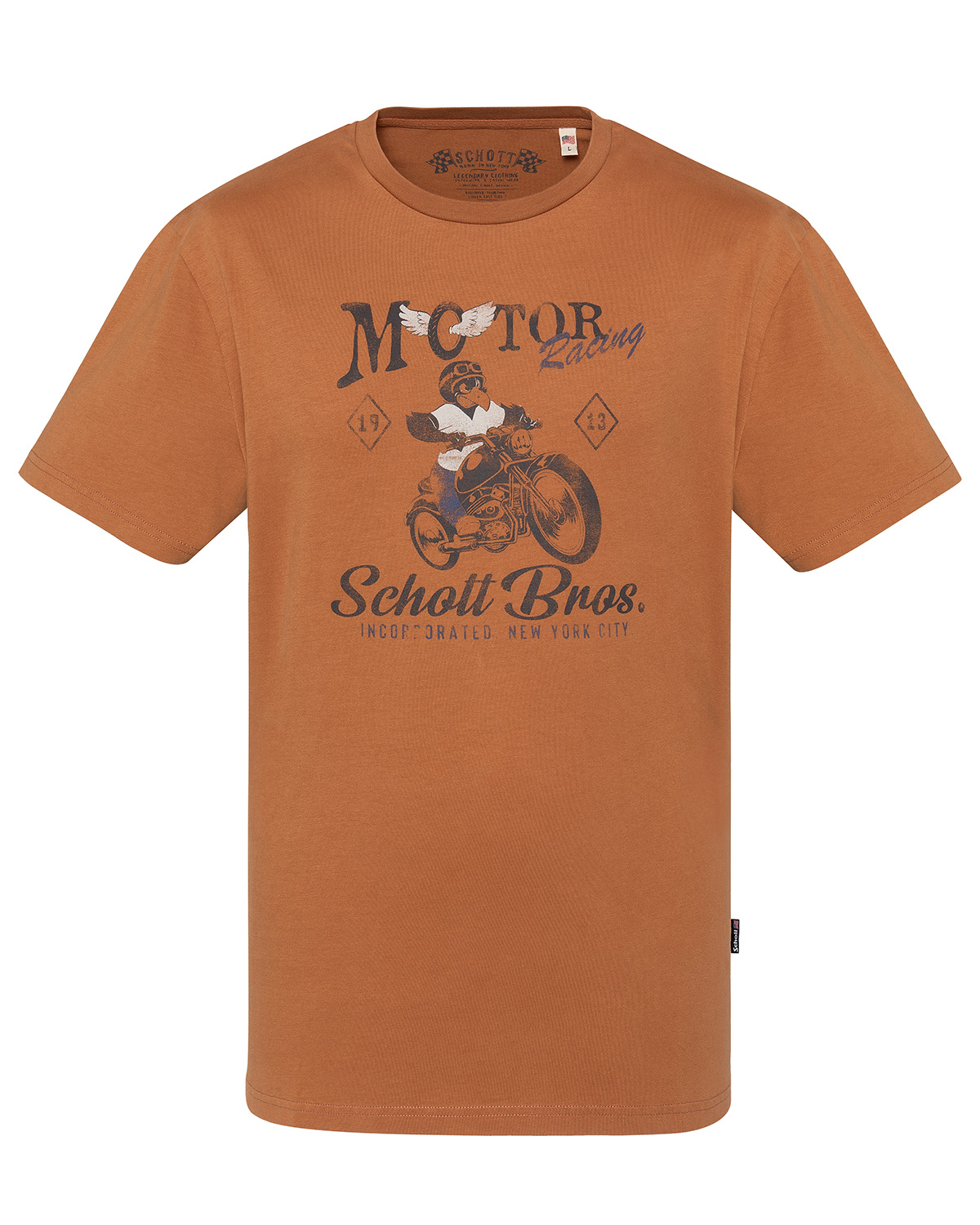 T-shirt biker cartoon, SCHOTT