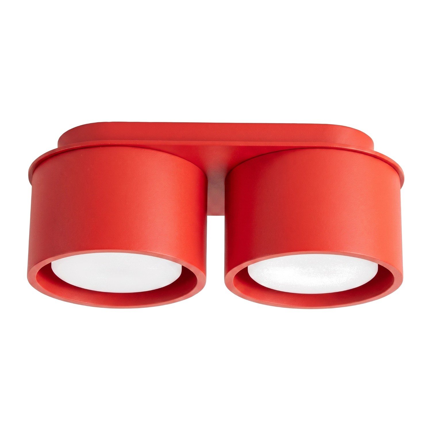 Plafonnier Aluminium Rouge Gx53 2 MODO, EDEN