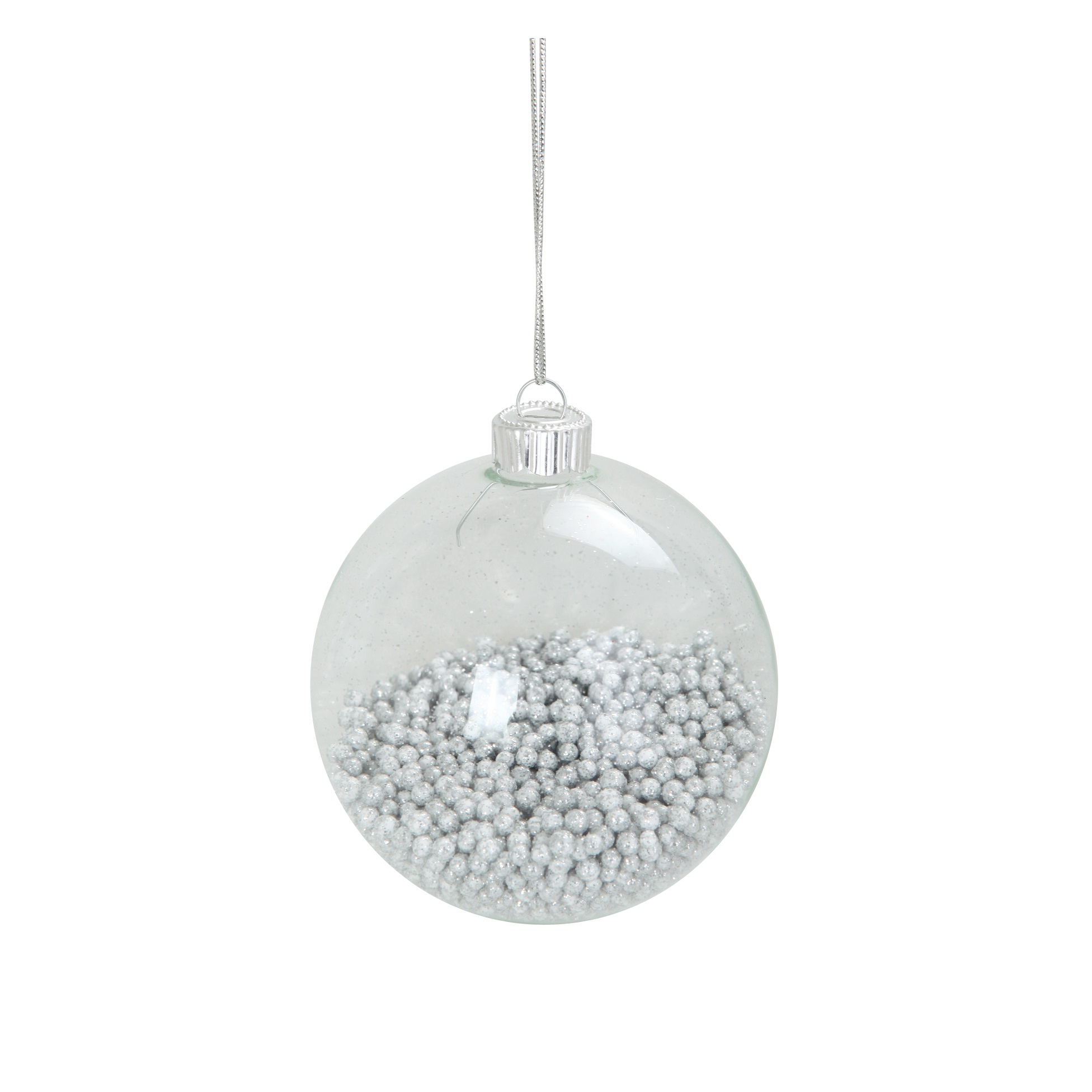 Boule de Noël transparente avec billes, EDEN