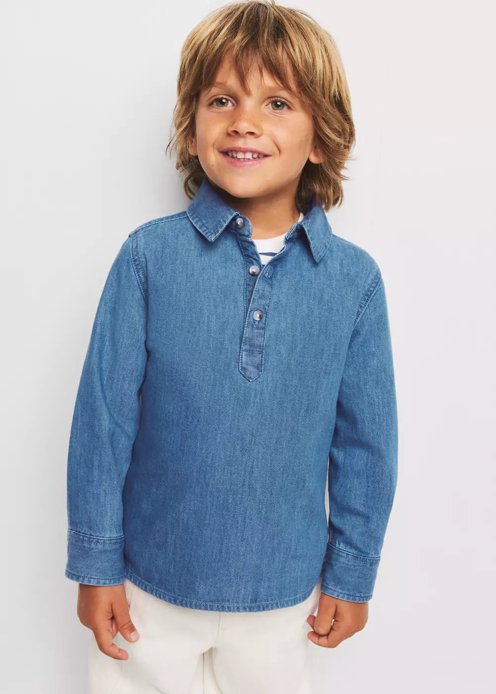 Chemise denim coton, MANGO BABY