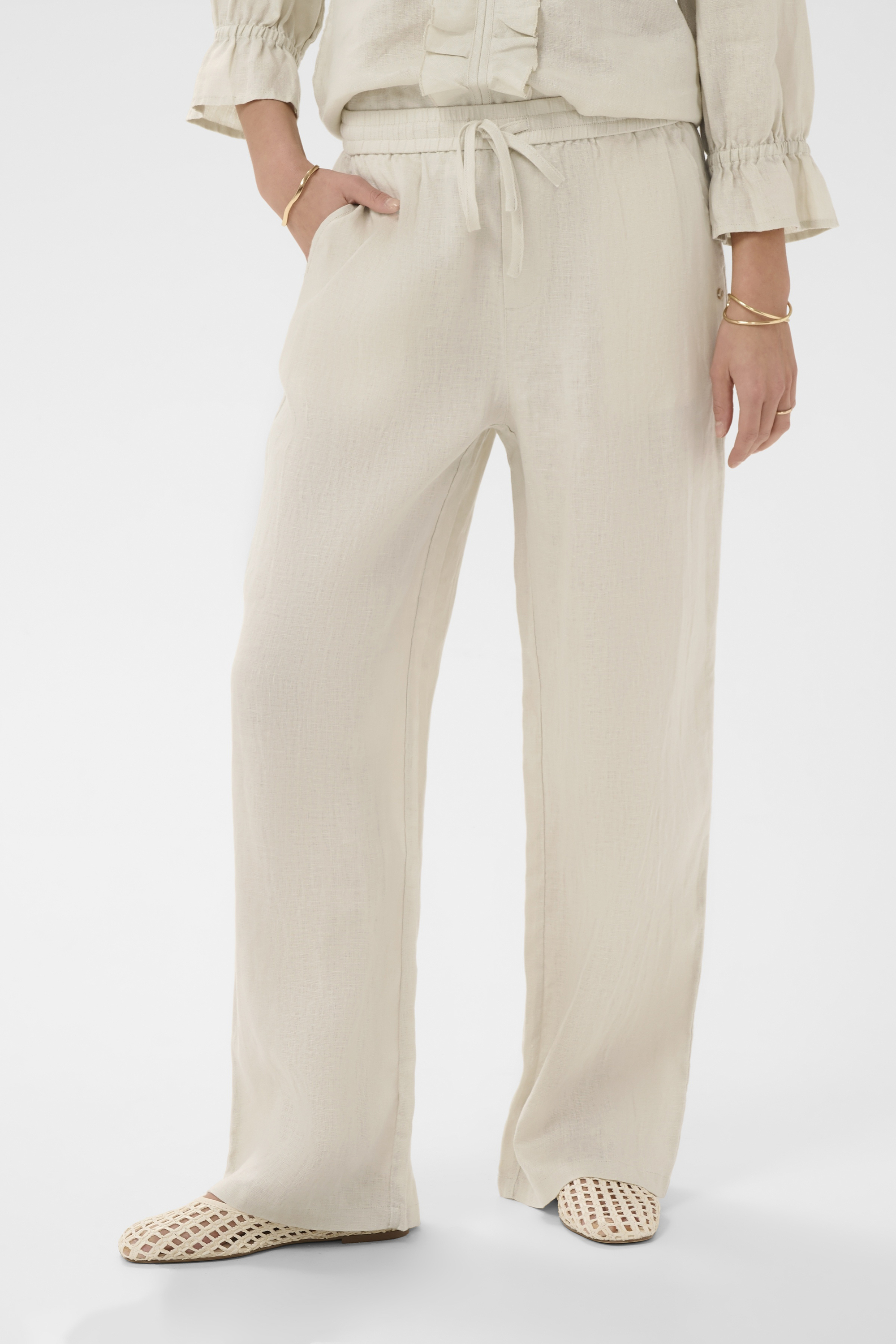 Pantalon casual, CREAM