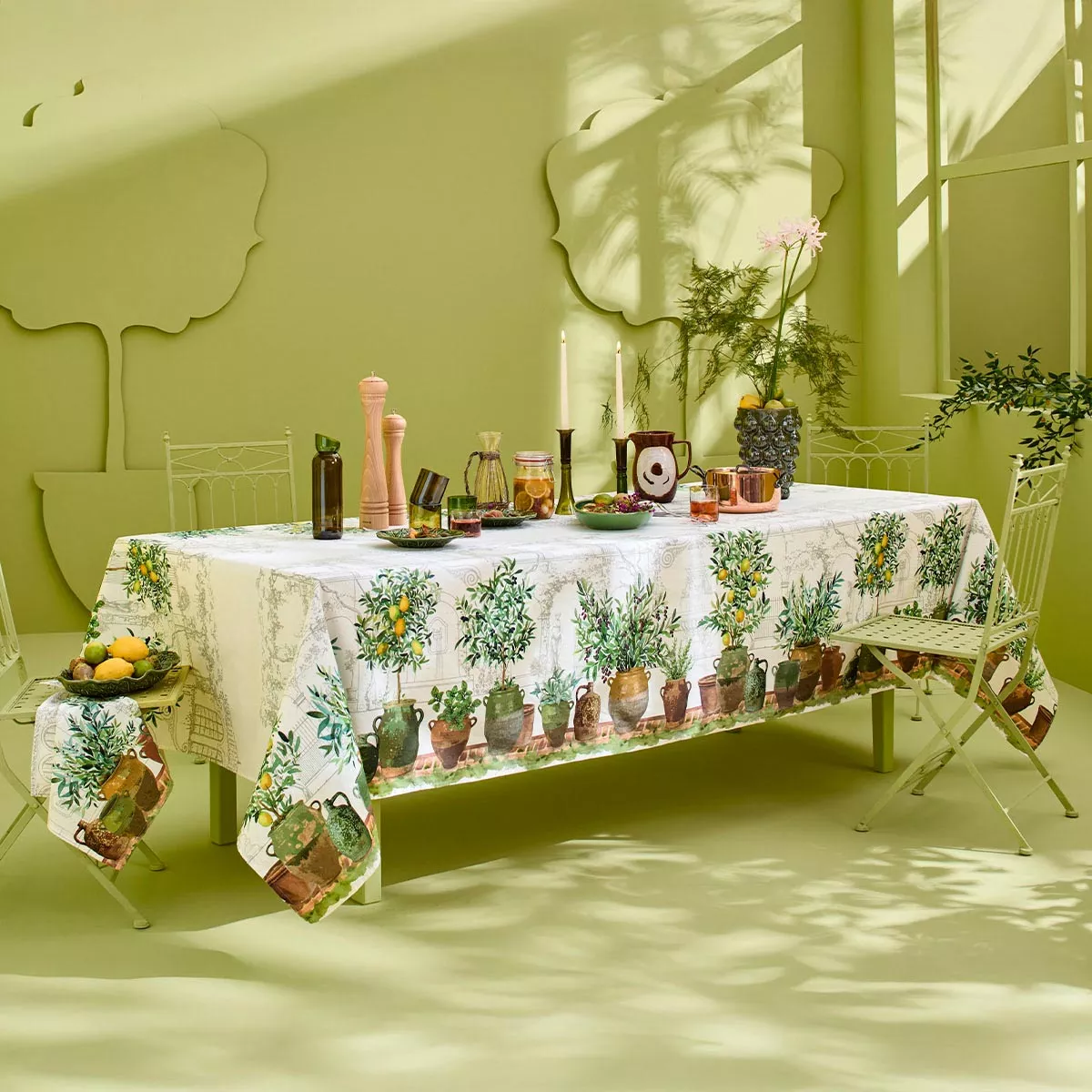 Nappe lin & coton lavé JARDIN PROVENCAL, GARNIER THIEBAUT
