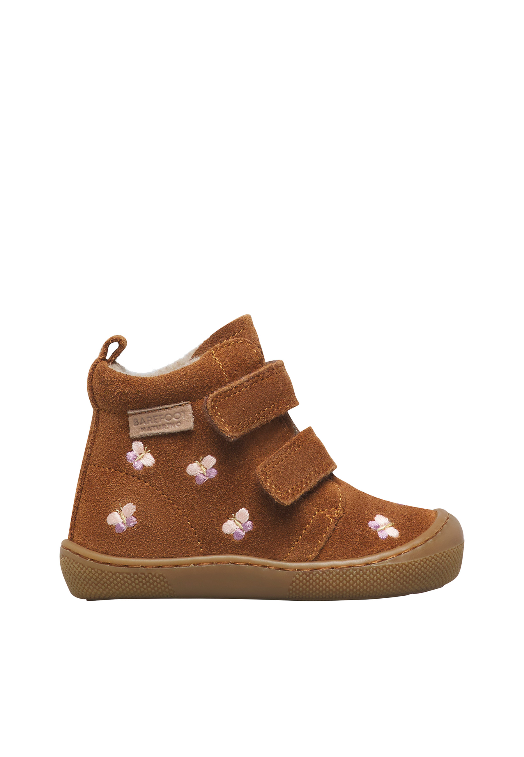 Bottines barefoot en daim BAREFOOT WIGGHI VL EMBR.BUTTERFLY, NATURINO