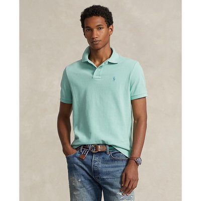 Embroidered Logo Polo Shirt in Cotton Pique and Slim Fit POLO RALPH LAUREN