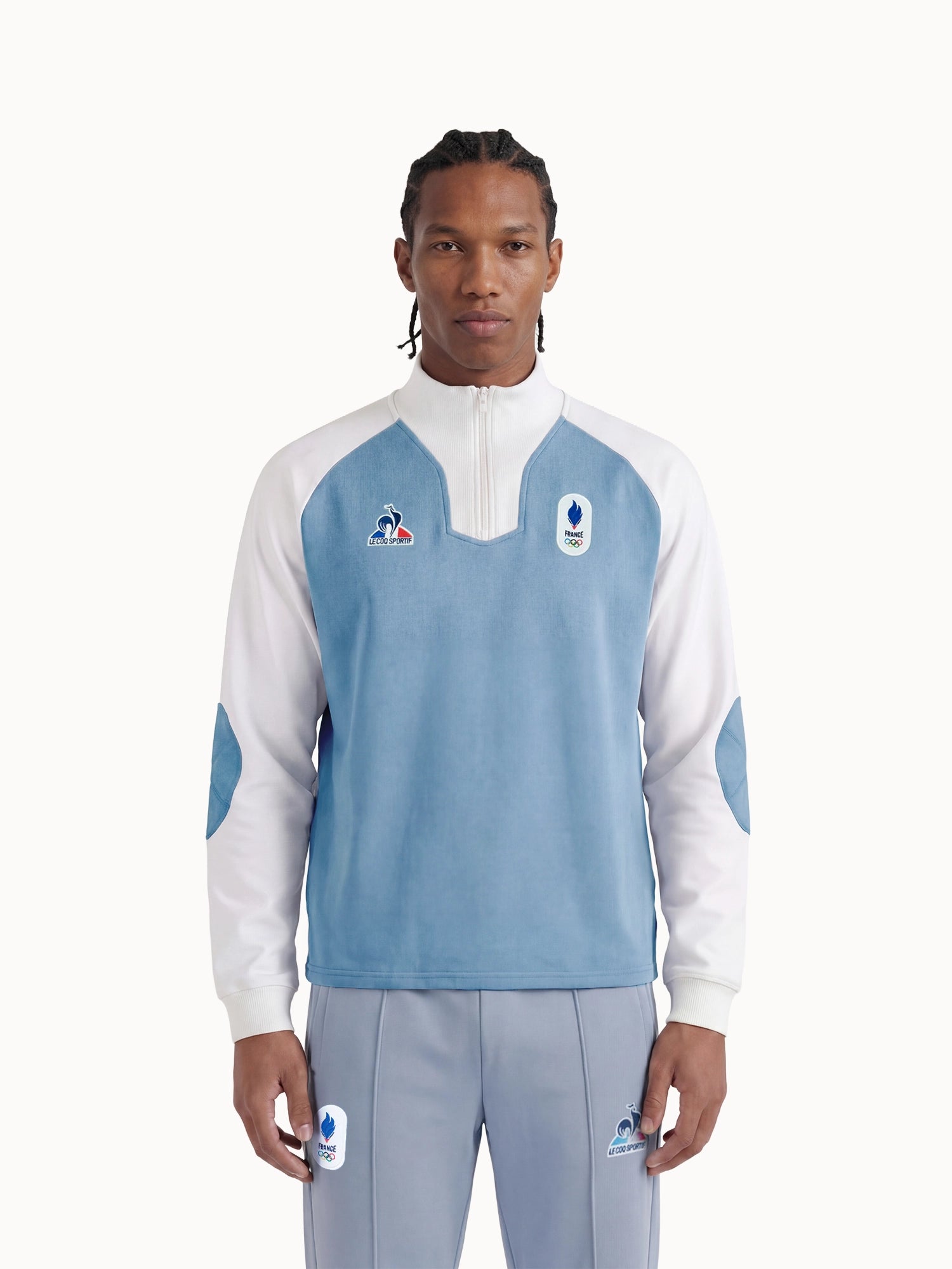 Polo col zippé Équipe de France Olympique 2026 Jeux Olympiques EQUIPE DE FRANCE, LE COQ SPORTIF