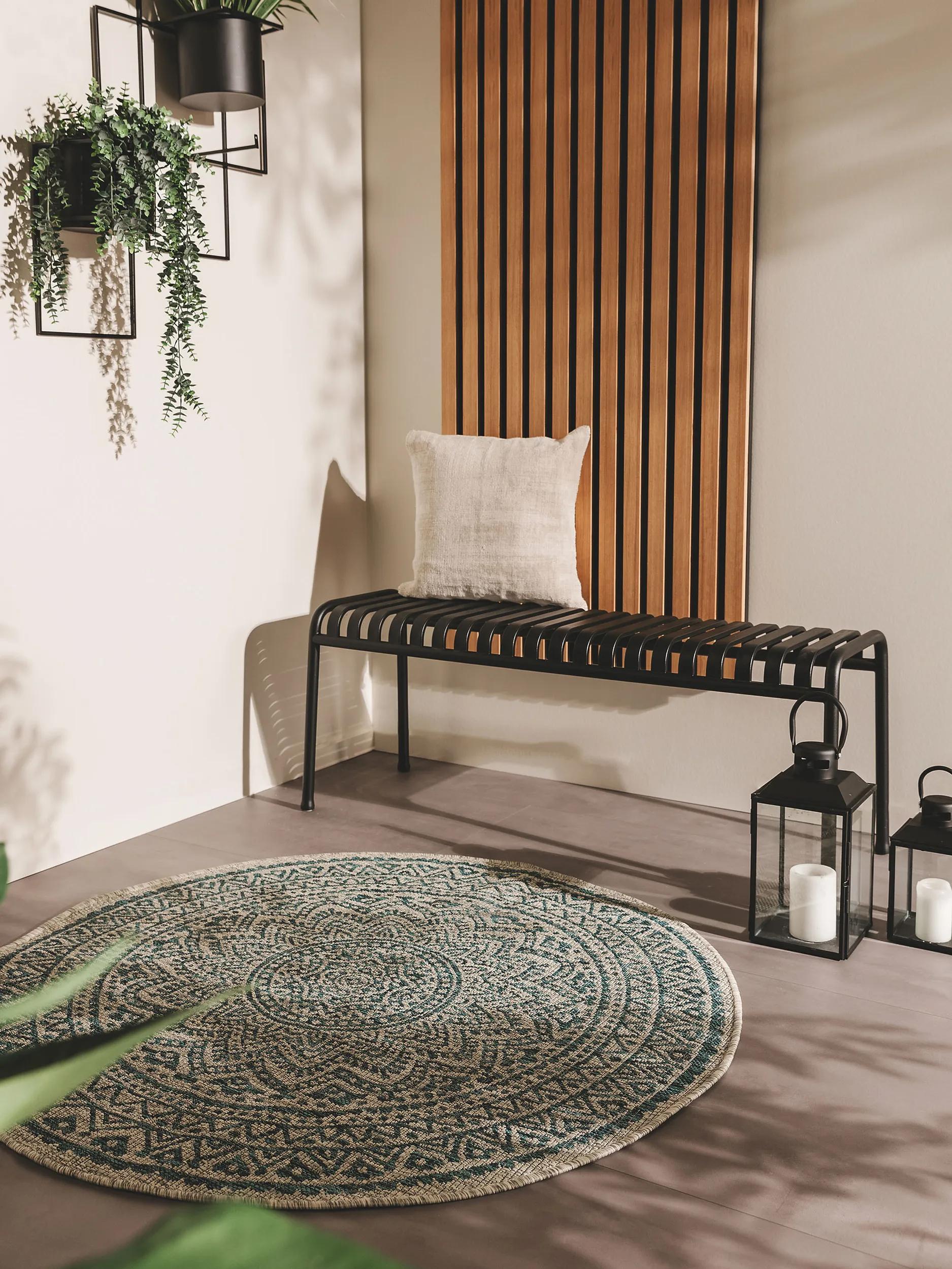Tapis d'extérieur & intérieur rond CLEO, BENUTA