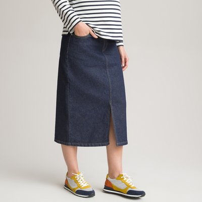 Denim Straight Maternity Skirt in Organic Cotton LA REDOUTE COLLECTIONS