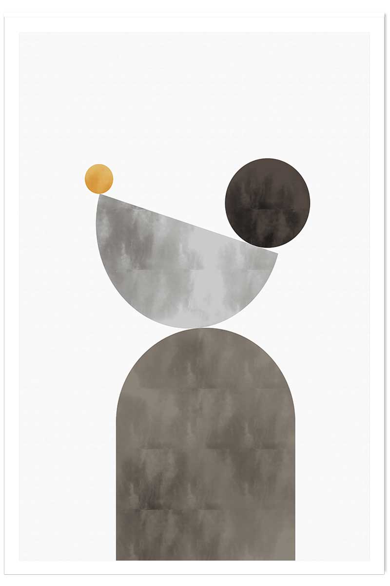Affiche Lévitation courbe beige, HEXOA