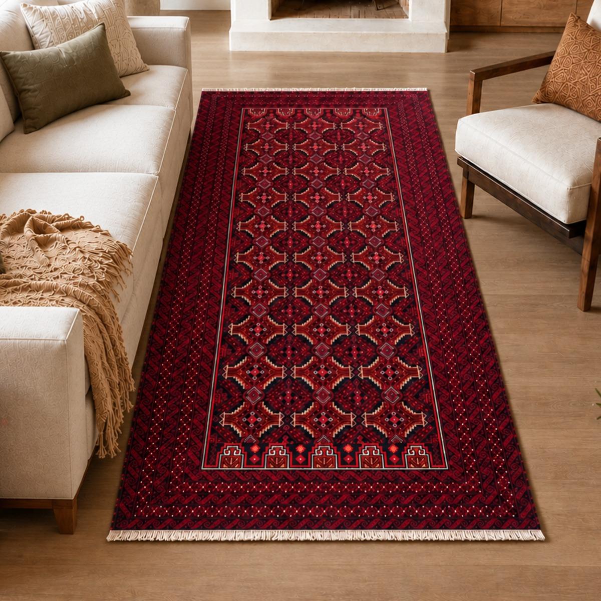 Tapis salon au motif traditionnel, noué à la main, BALUTSCH 8, UN AMOUR DE TAPIS