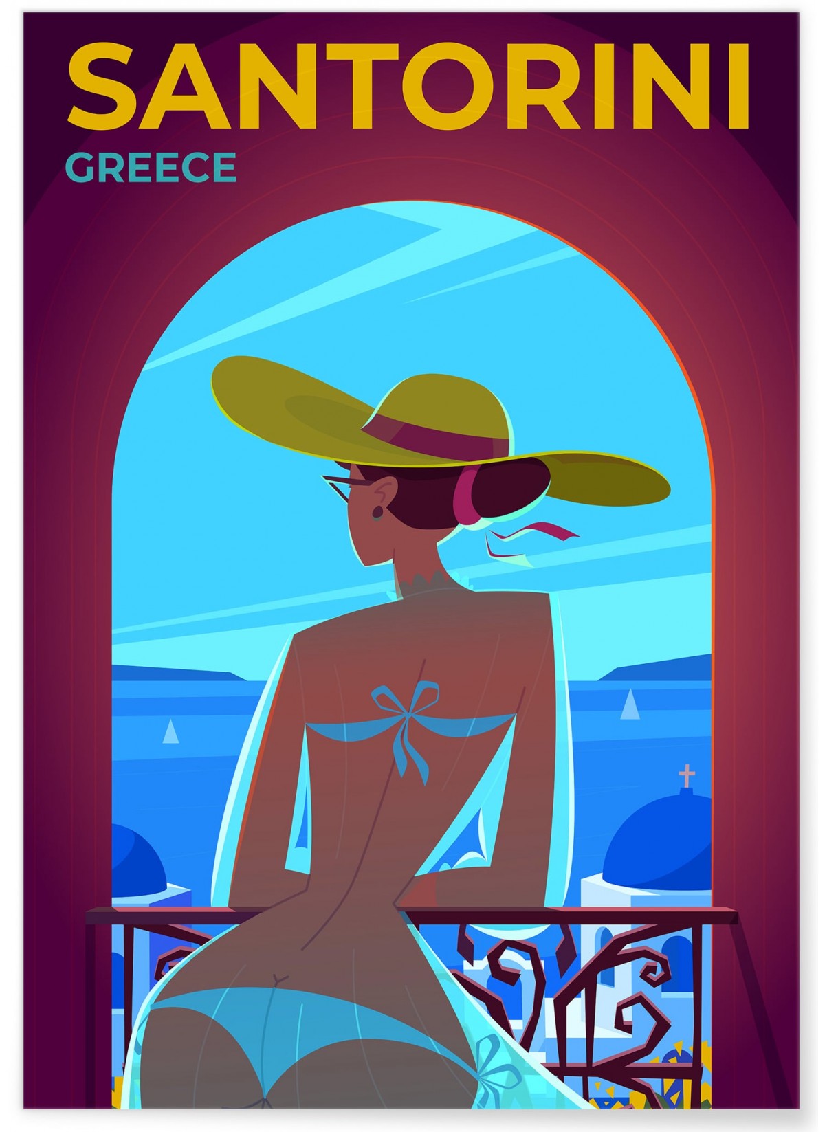 Affiche Grèce - Santorin, L'AFFICHERIE