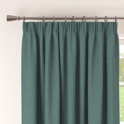 Herringbone Soft Woven Blackout Pencil Pleat Pair of Curtains SO'HOME