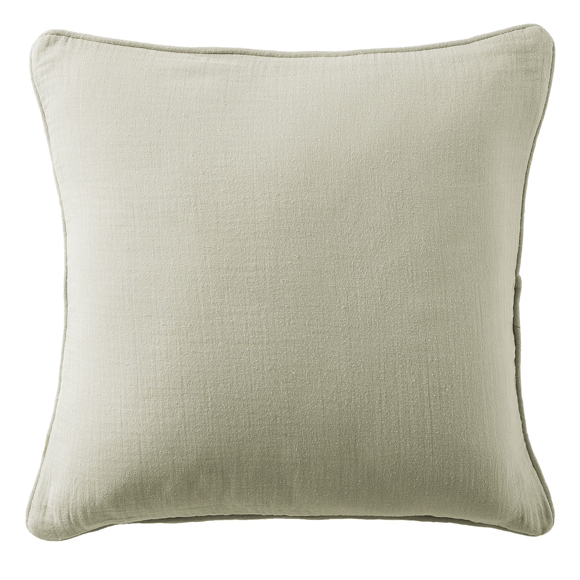 Coussin carré déhoussable 45x45 cm Gaze de Coton Terra Vert d'eau, EDEN