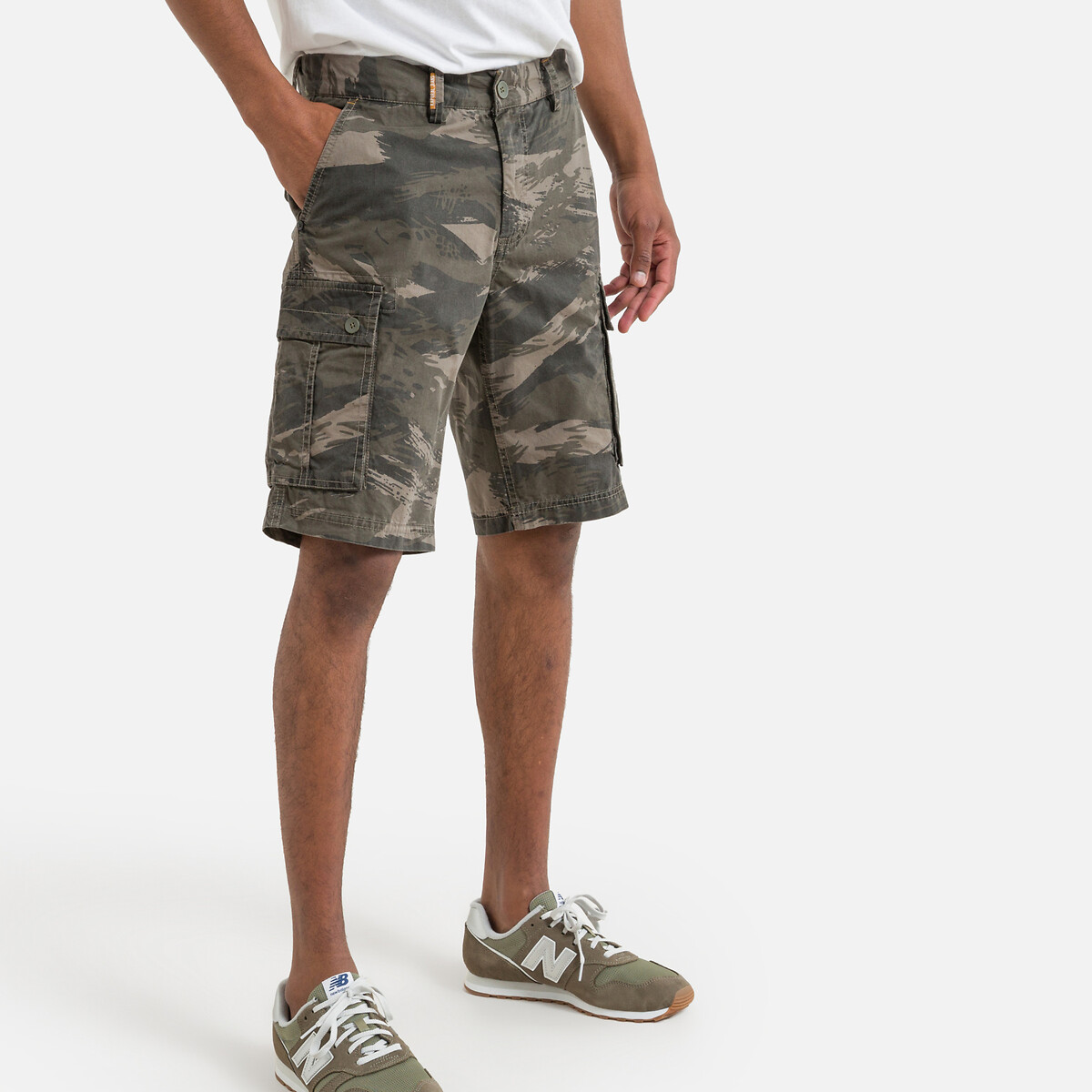 army camo cargo shorts