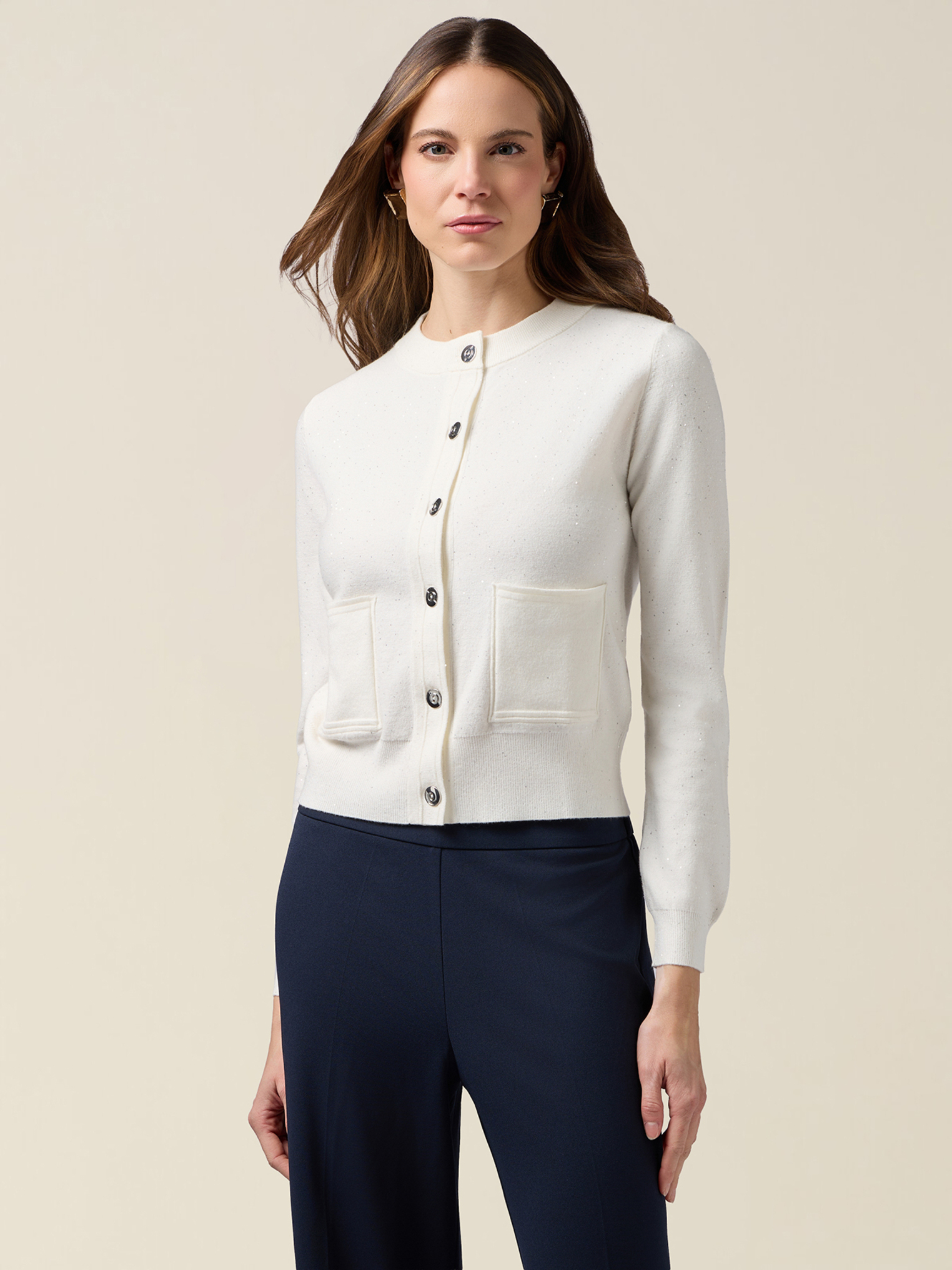 Cardigan veste avec micro paillettes, OLTRE