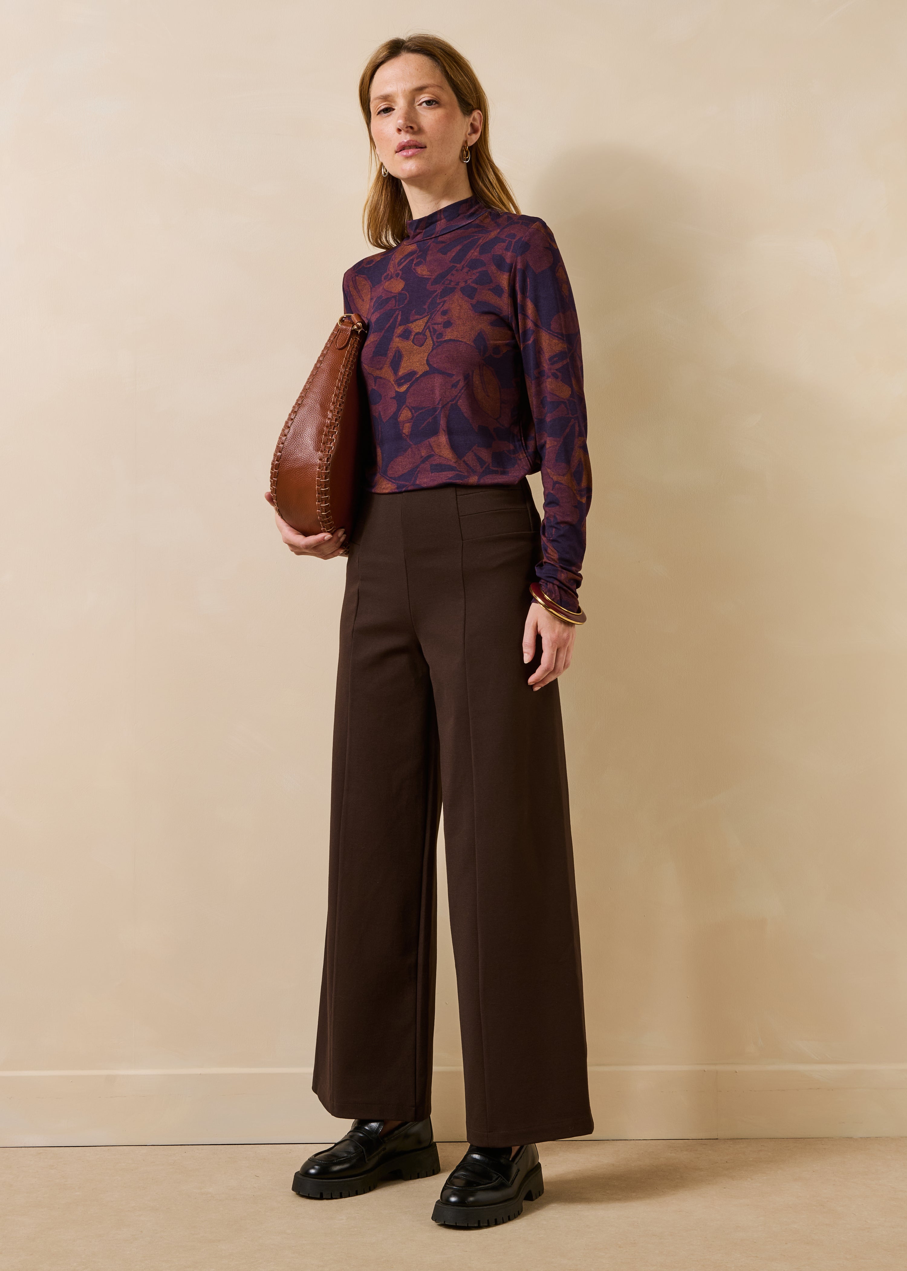 Pantalon cropped en milano taille élastiquée, LA FEE MARABOUTEE