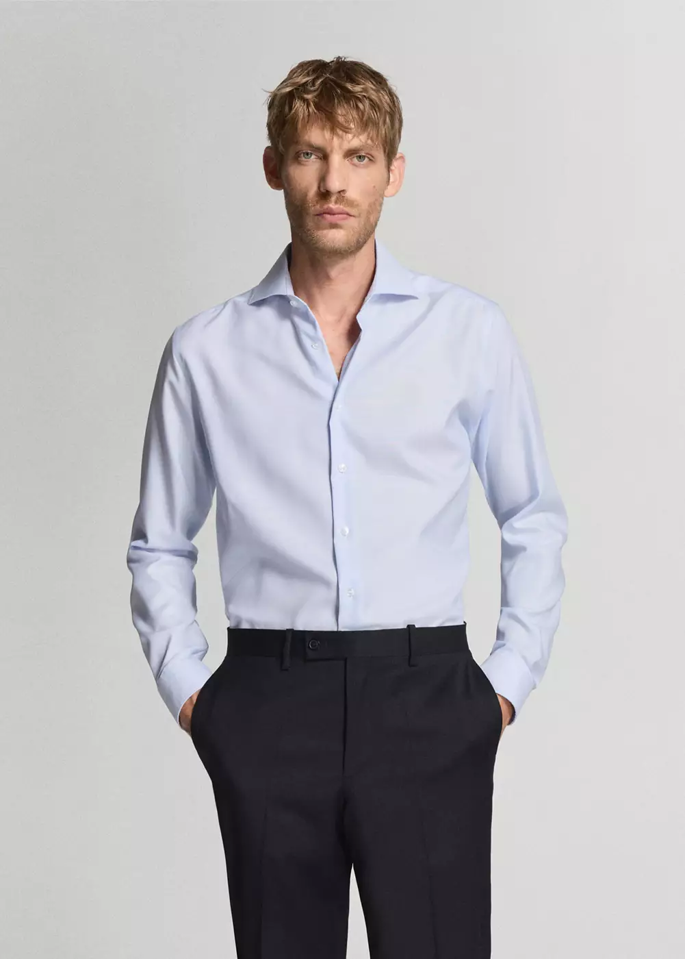 Chemise 100 % coton non-iron slim-fit, MANGO MAN