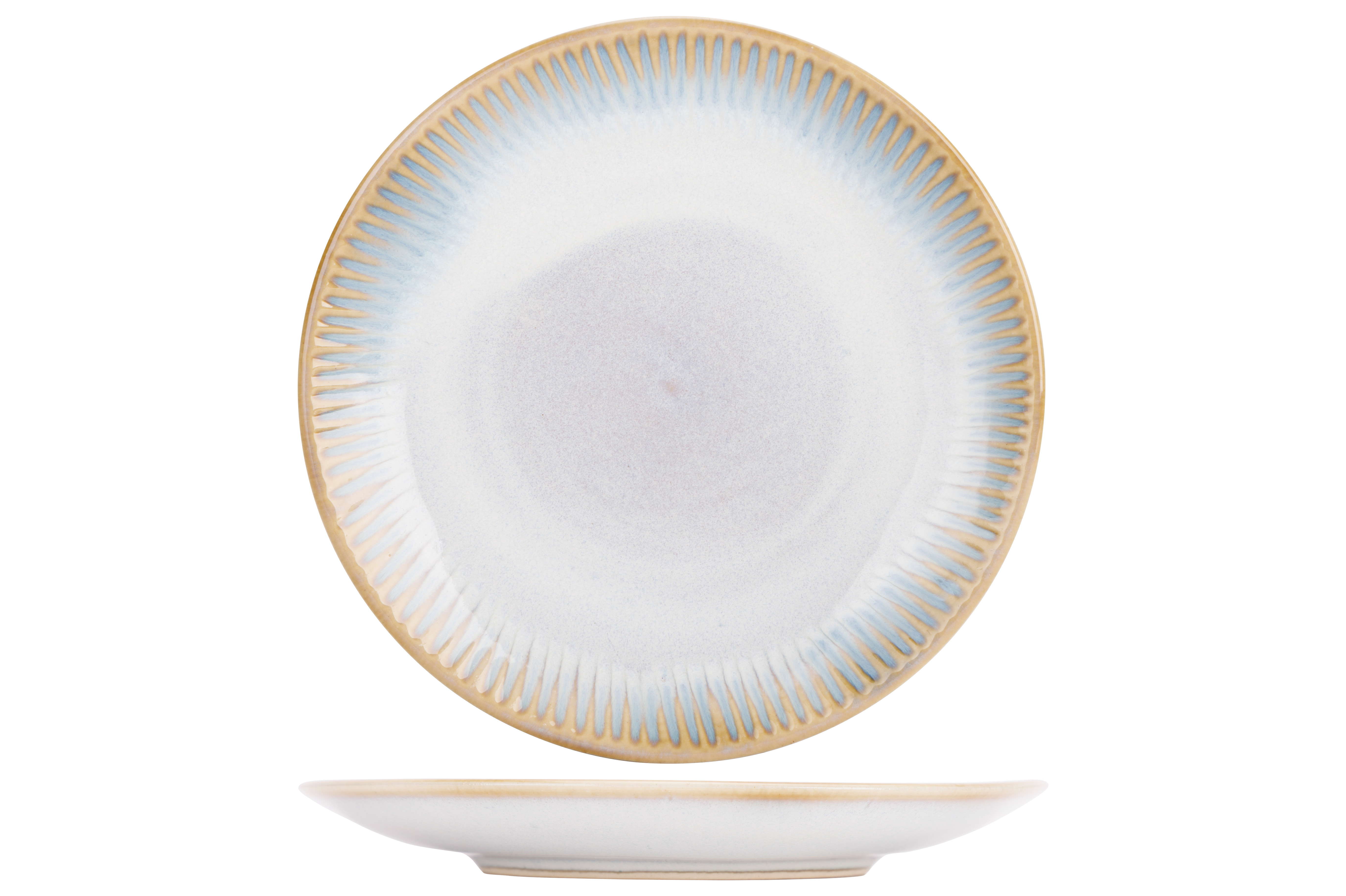 Lot de 6 assiettes à pain en grès, LISTRA, COSY&TRENDY