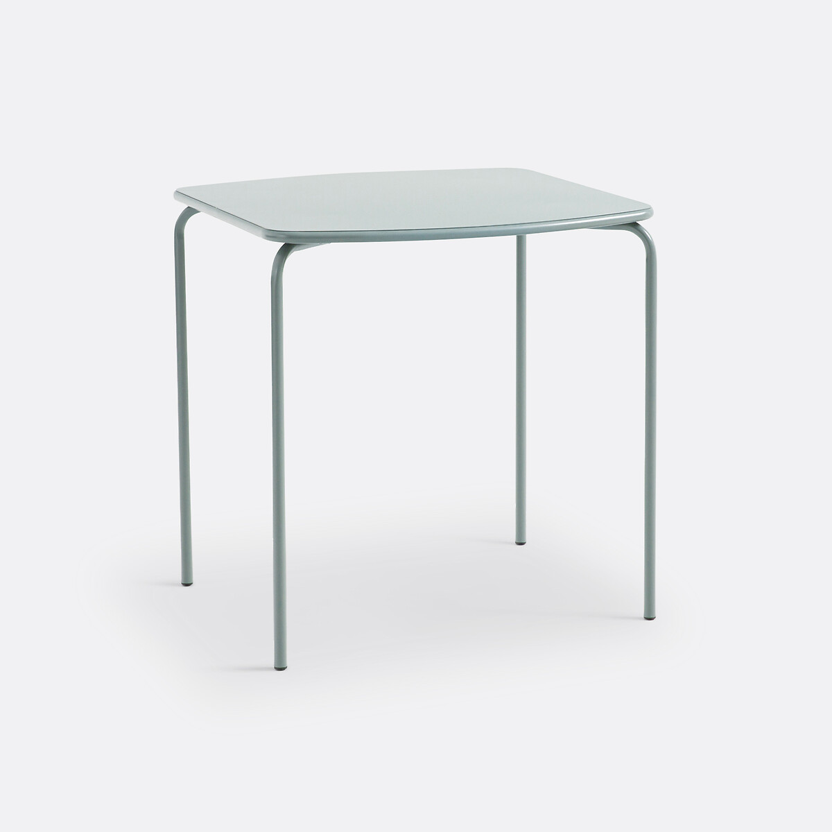 Table de jardin carrée en métal acier, Dune