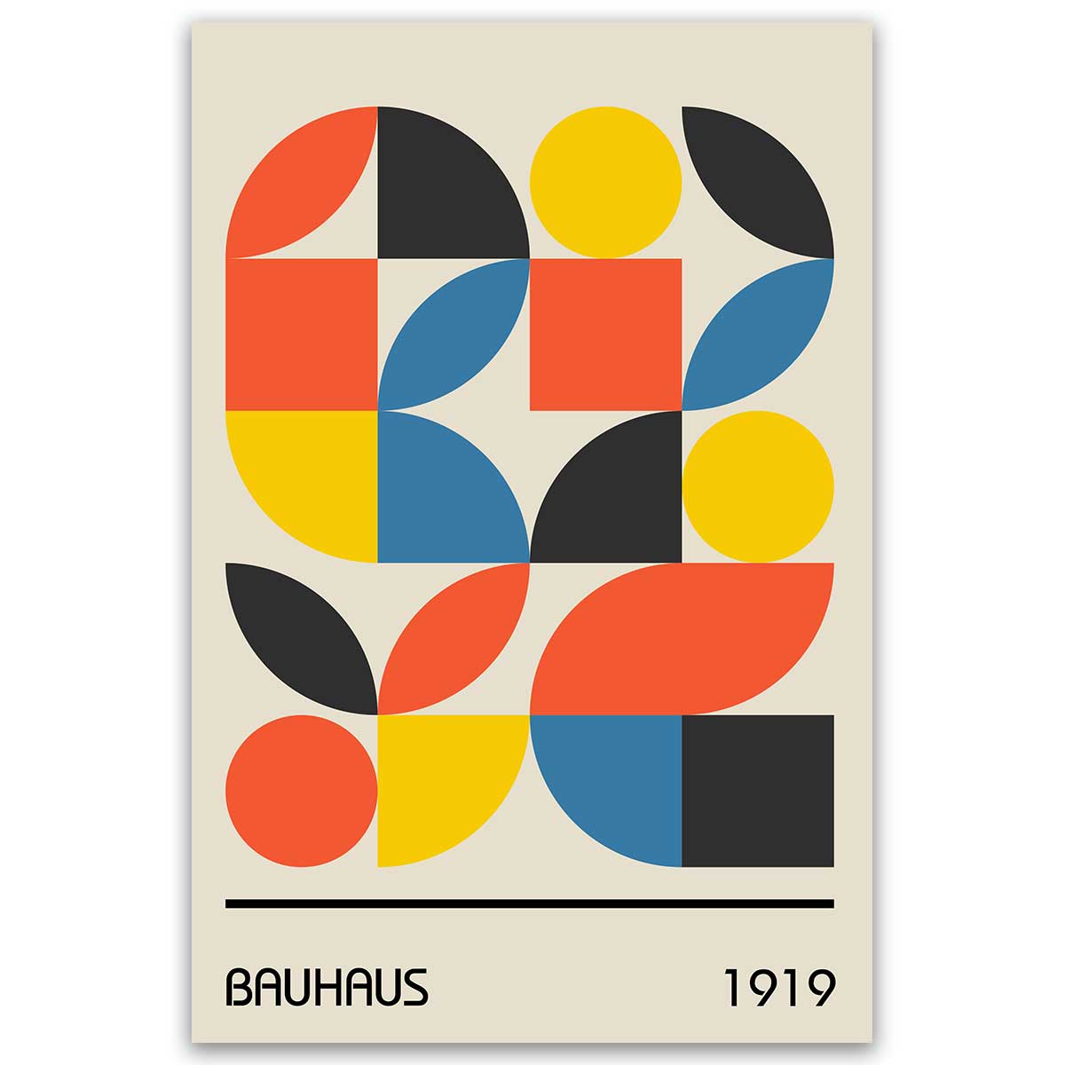 Tableau Bauhaus formes géométriques, HEXOA