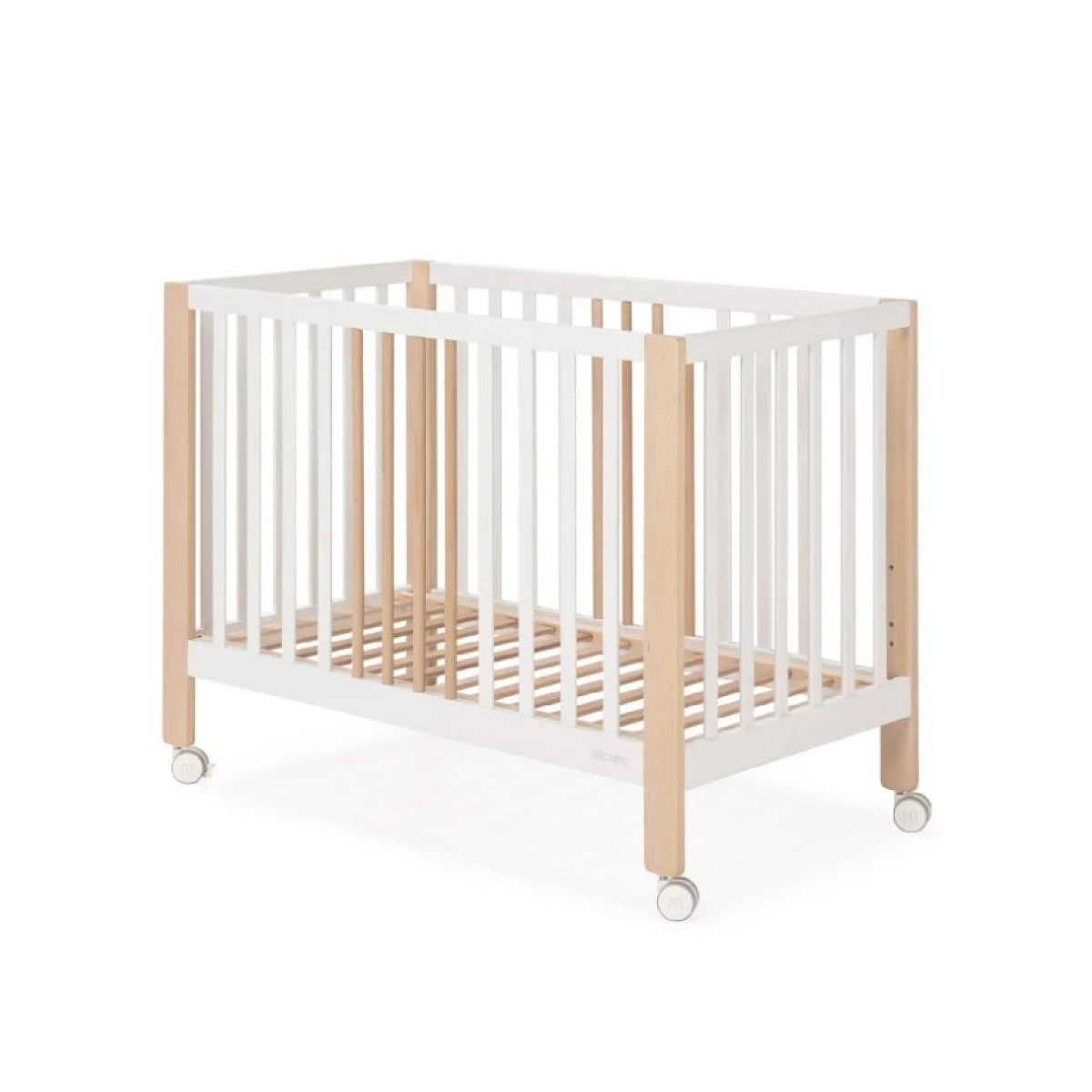 Lit Nayra 120x60 Blanc/Bois, MICUNA