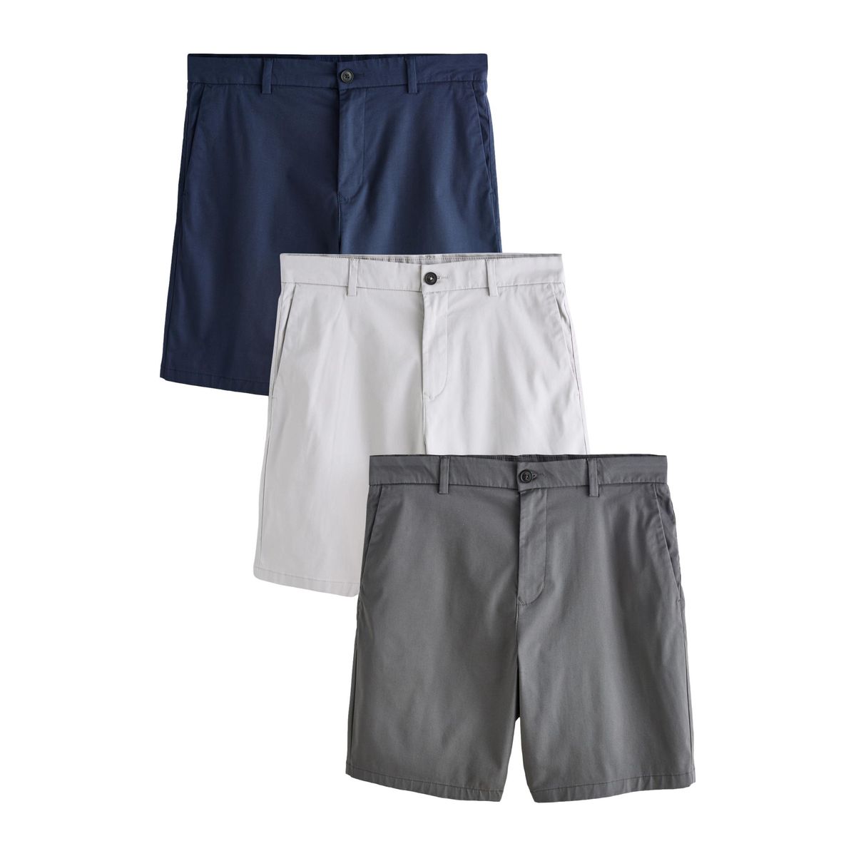 Short chino stretch, lot de 3, NEXT