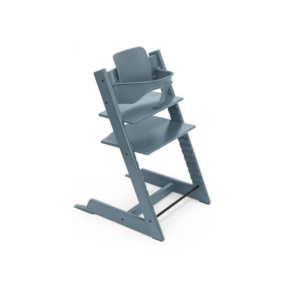 Chaise haute évolutive 2 hauteurs vertbaudet High & Low - gris
