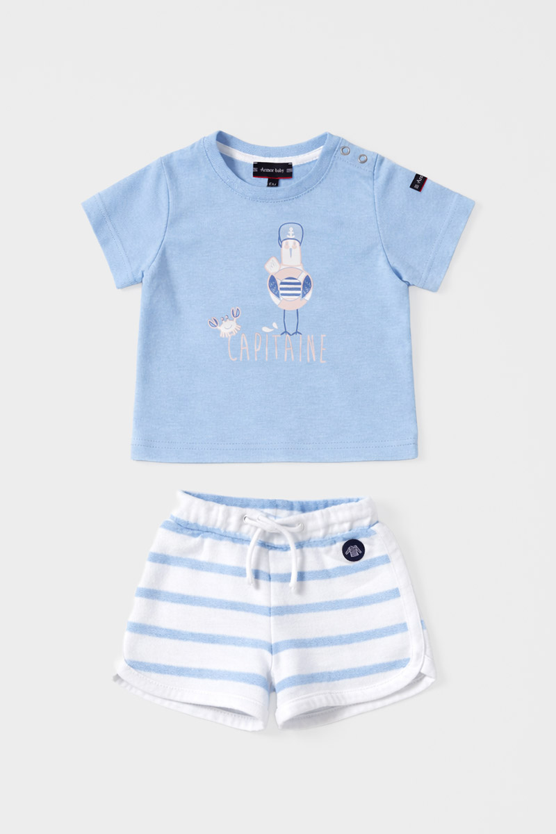 Pyjama capitaine Baby - coton léger, ARMOR-LUX
