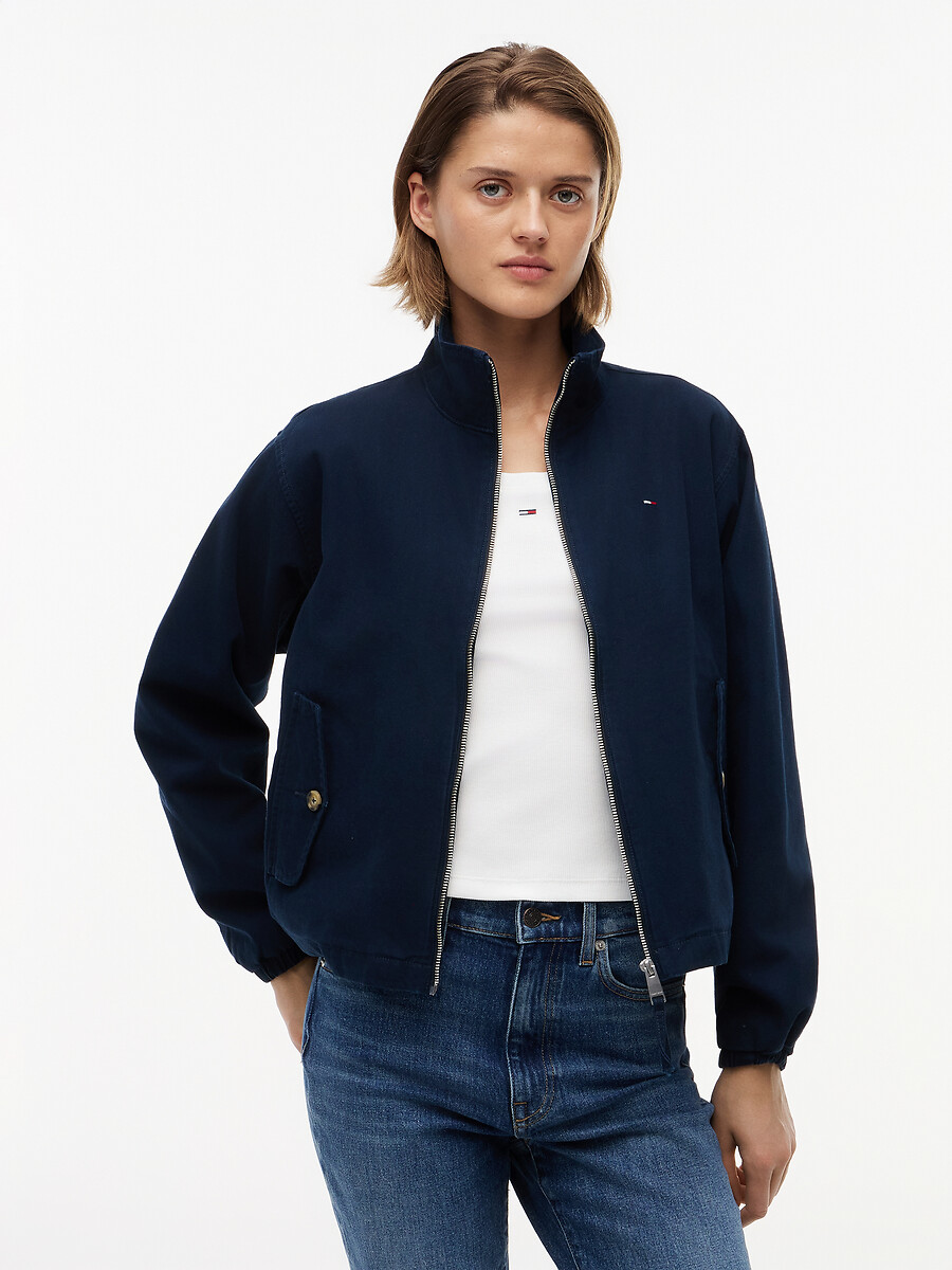 Blouson zippé en toile de coton, TOMMY JEANS