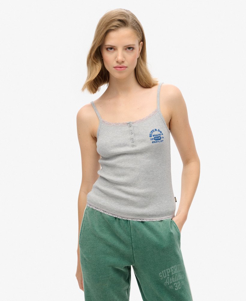 Athletic Essentials Button Down Cami Top, SUPERDRY