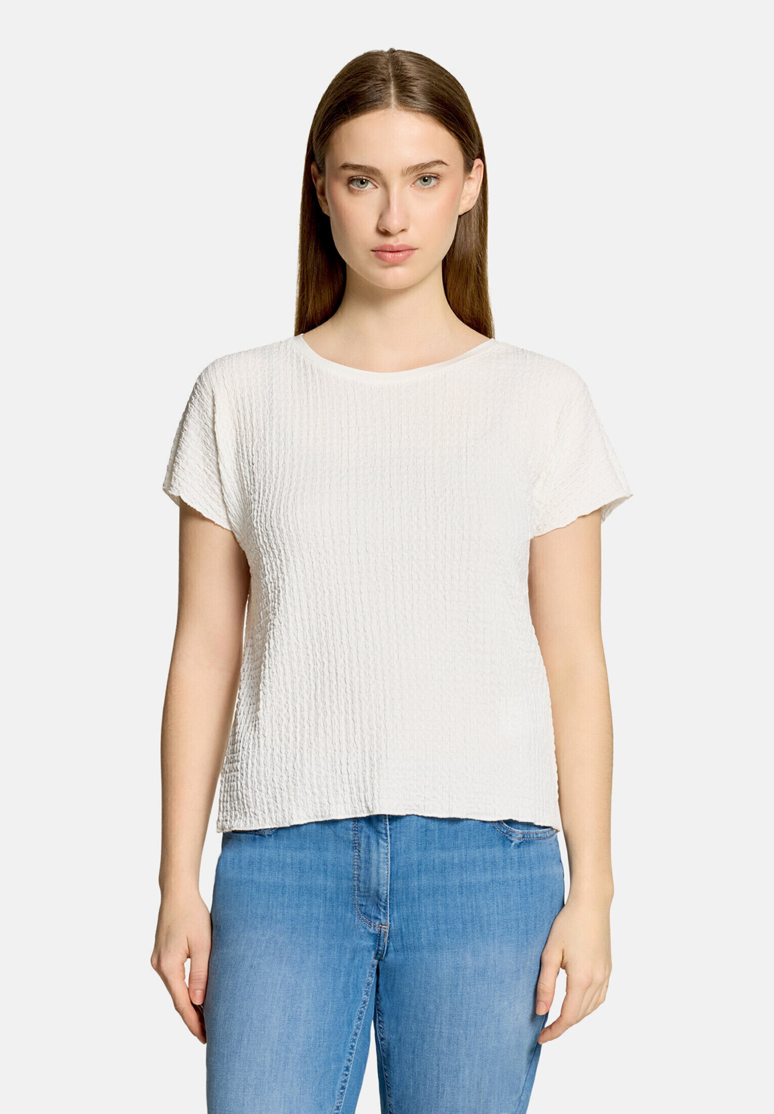 T-Shirt avec structure à encolure bateau, BETTY BARCLAY